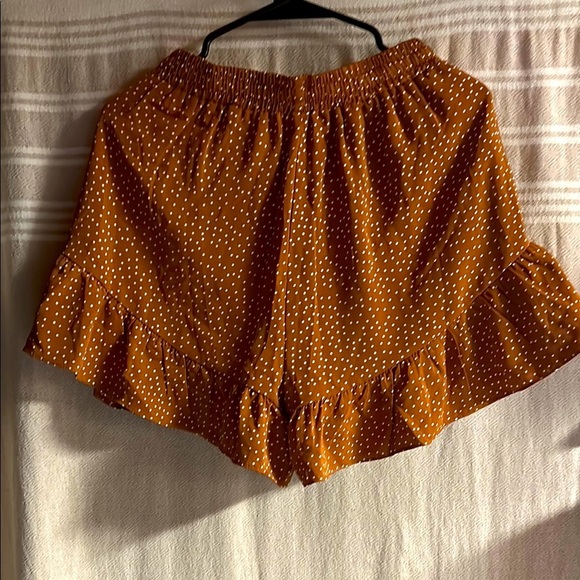 Crescent Brown Polka Dot Women's Shorts - Picture 5 of 7